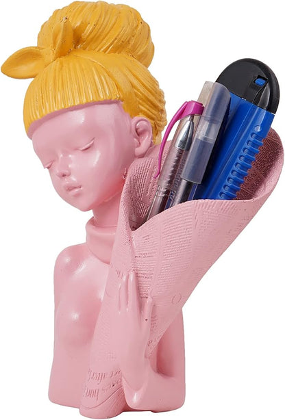 Girl Showpiece Pen Holder