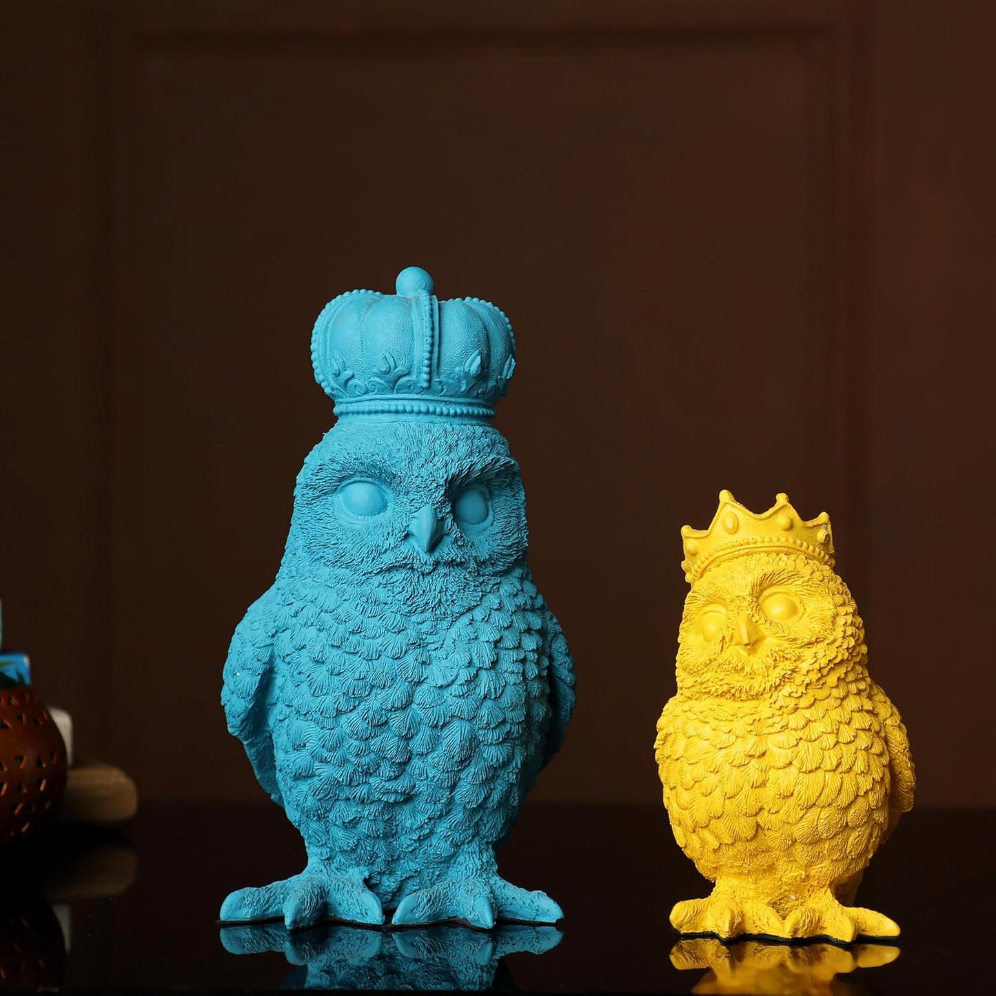 Owl King & Queen (Blue Yellow)