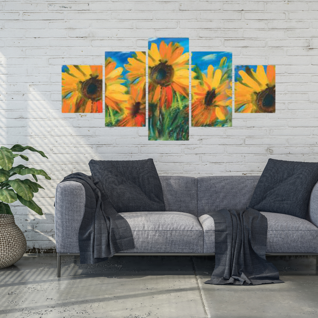 Sun Flower Modern Art Wall Painting