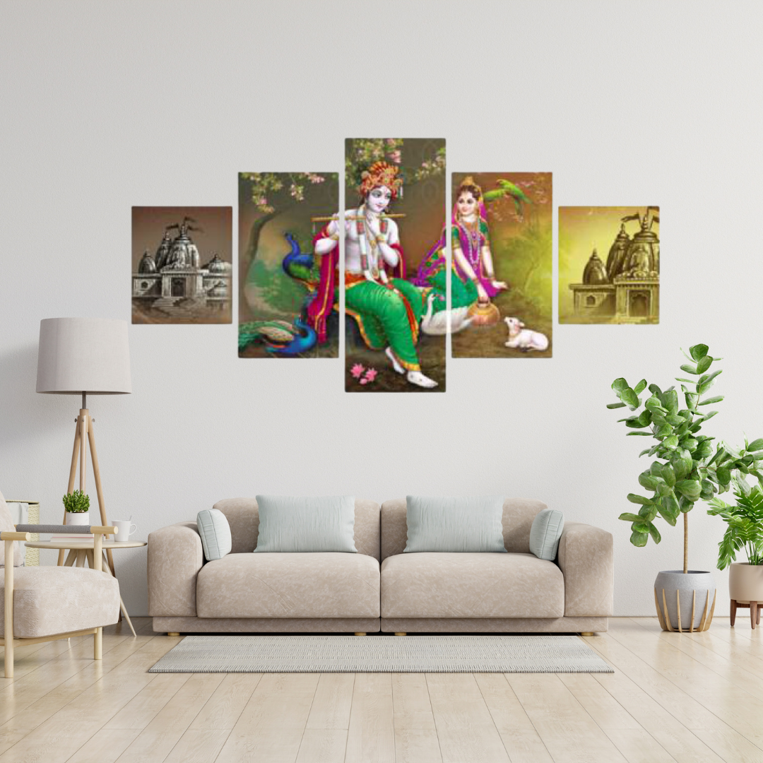 Set Of 4 Radha Krishna Painting