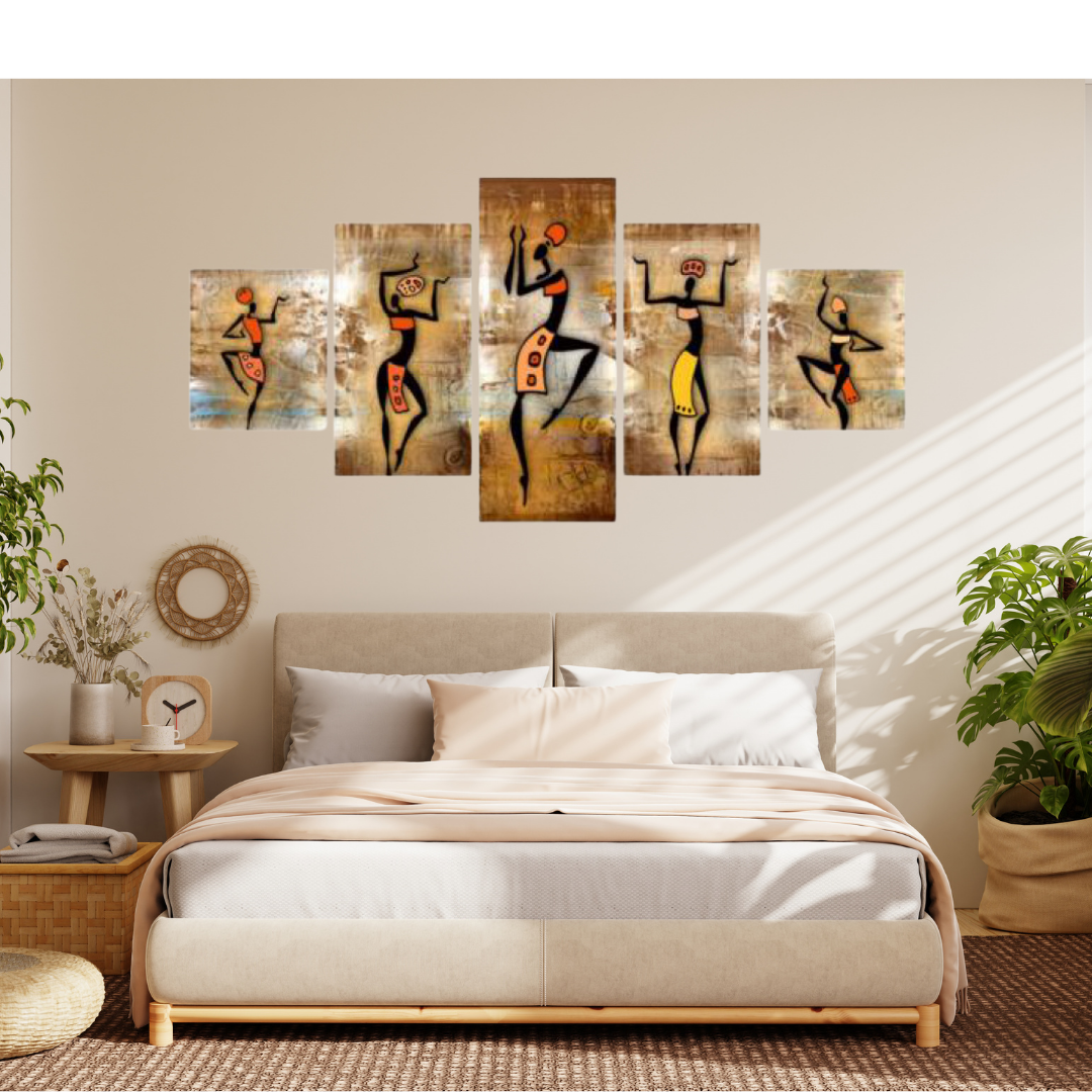 Set Of 5 Human Figure 3D Painting