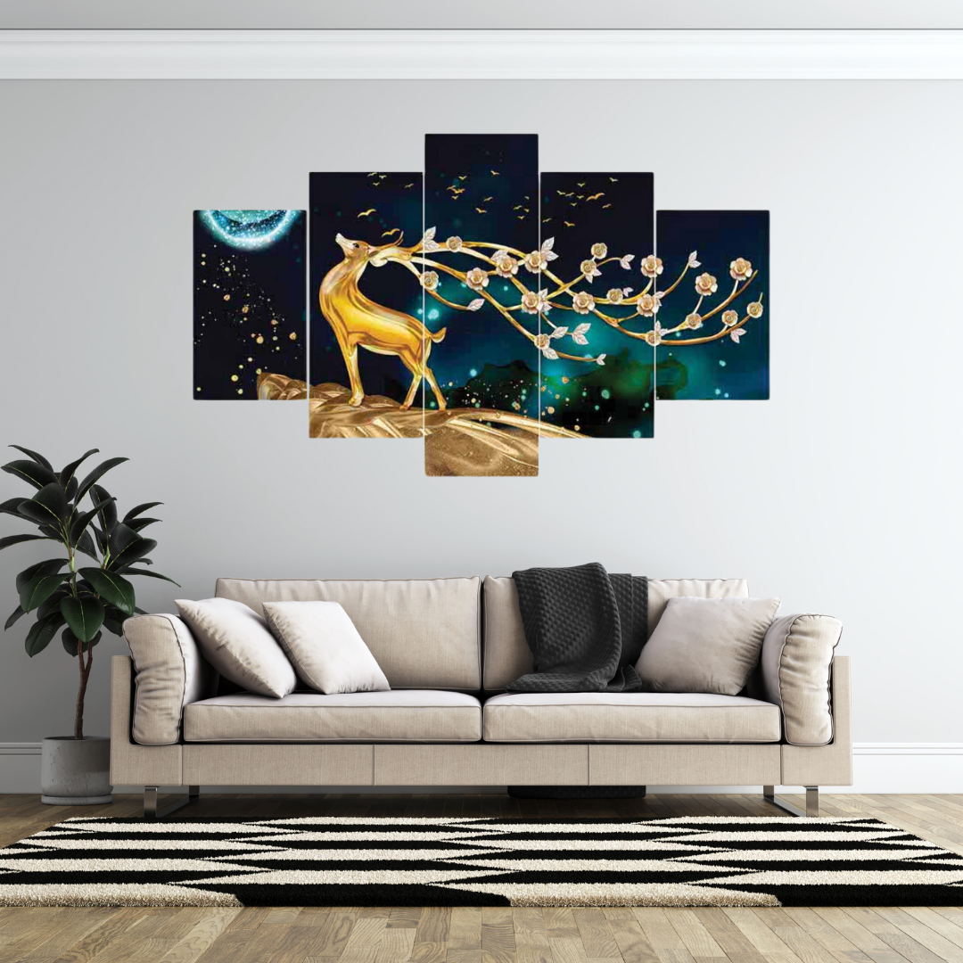 Deer Painting For Wall Art Scenery