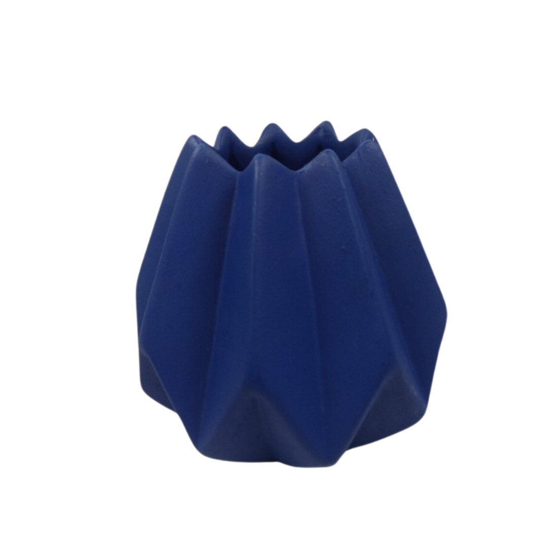 Geometric Design Blue Pot