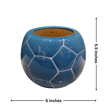 Football Blue Pot