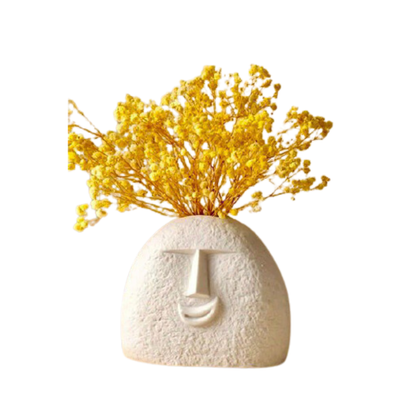 Bohemian Smiley Face Ceramic Flower Vase