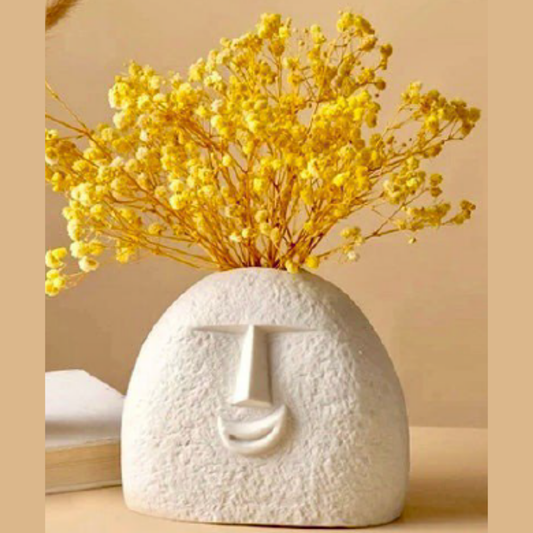 Bohemian Smiley Face Ceramic Flower Vase