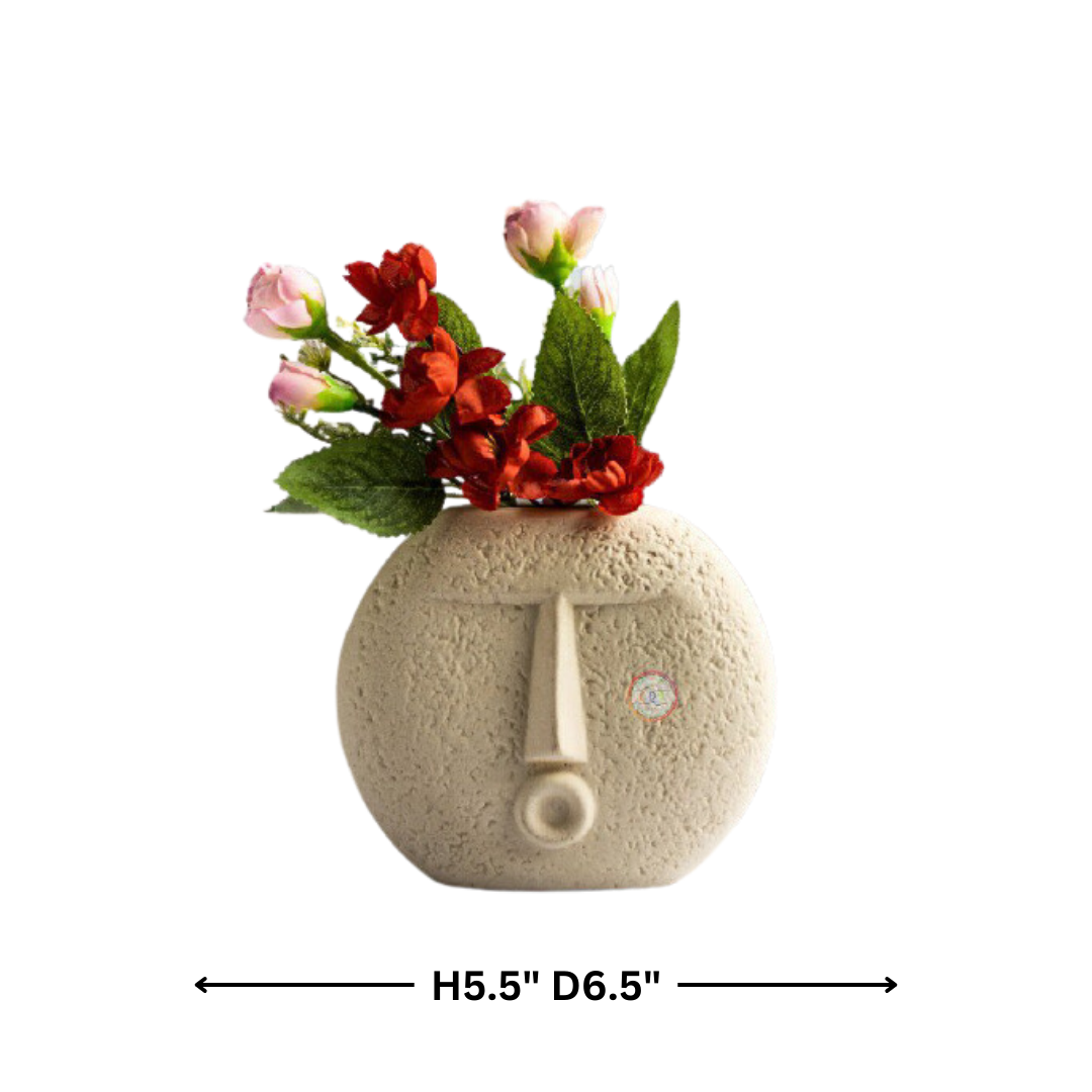 Decorative Face Ceramic Vase