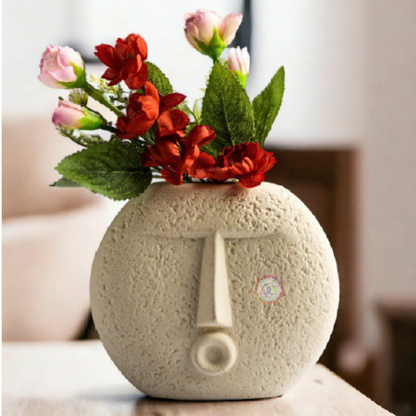 Decorative Face Ceramic Vase