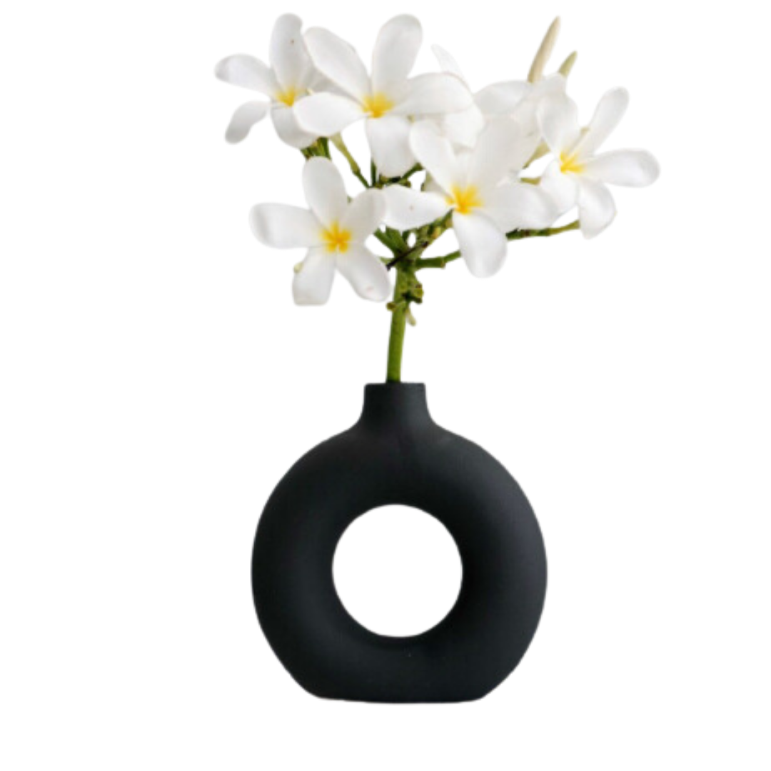 Black Ring Vase