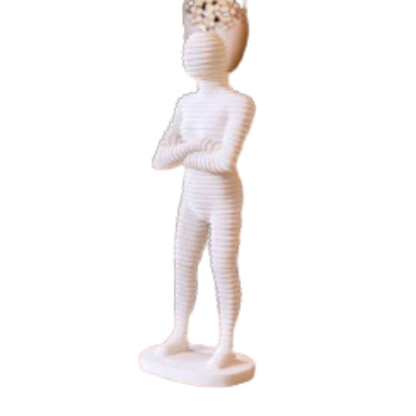 Standing Spiral Man (White)