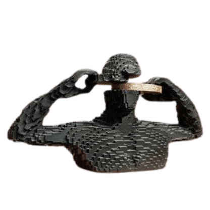 Techno Man (Black) – Futuristic & Modern Sculpture - Allure Box