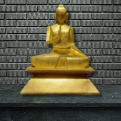 Geometric Buddha-I (Gold Foiling)