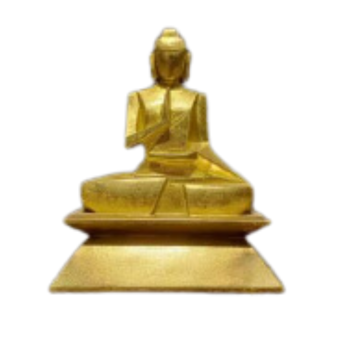 Geometric Buddha-I (Gold Foiling)