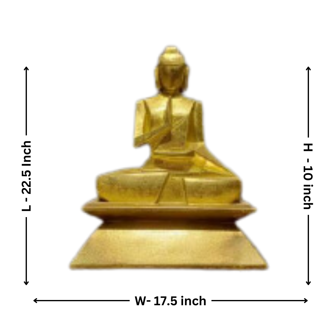 Geometric Buddha-I (Gold Foiling)