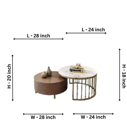 Nesting Coffee Side Tables Set Of 2