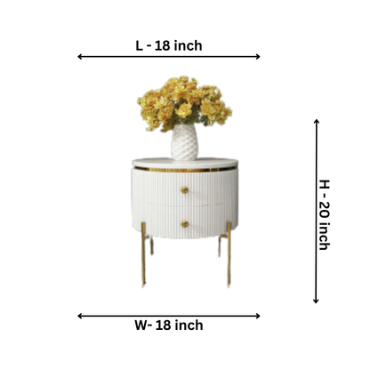 White Ss Corner Table With Storage