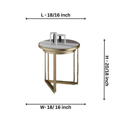 Duo Golden Metal Nesting Side Tables