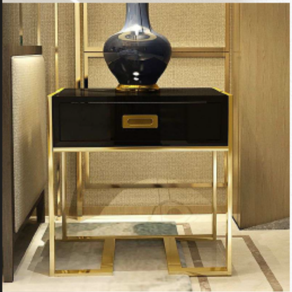 Ss Gold Bedside End Table