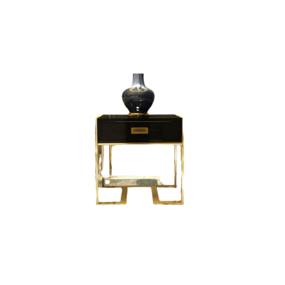 Ss Gold Bedside End Table