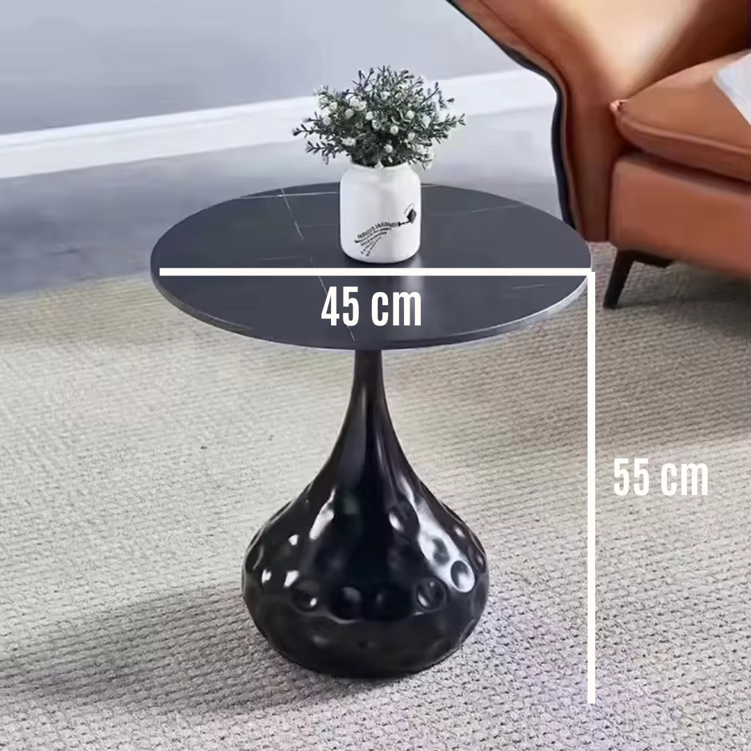 Black Marble Side Table