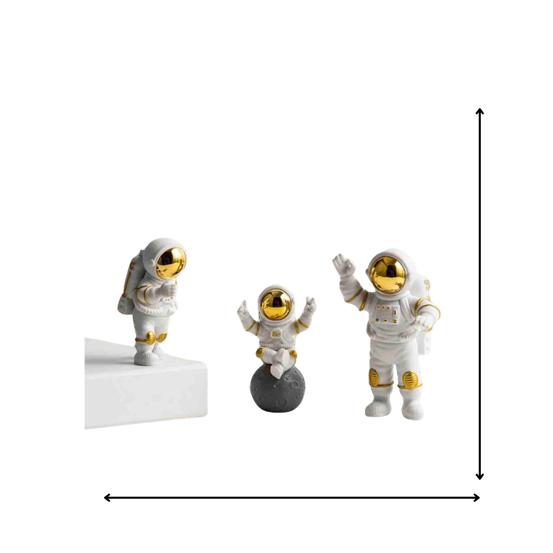 Astronaut Statue Sculpture (Set Of 3)