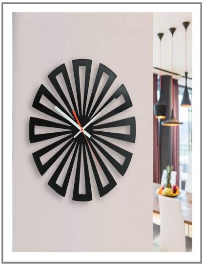 Flower Design Metal Wall Clock