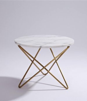 Round Coffee Table With White Marble Top